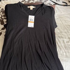 Michael Stars Classic Black V-Neck Tee